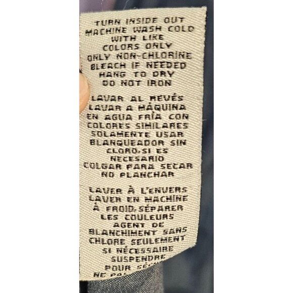 First Kick Maternity Women Dark Blue Denim Color Adjustable Maxi Dress Sz L NWT - Picture 9 of 10